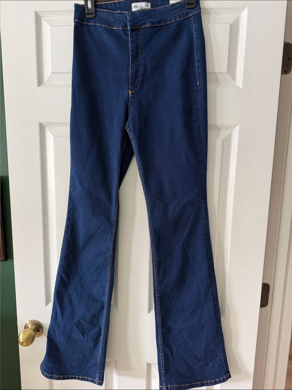 ZARA High-Rise Full Length Flared Wide-Leg Jeans